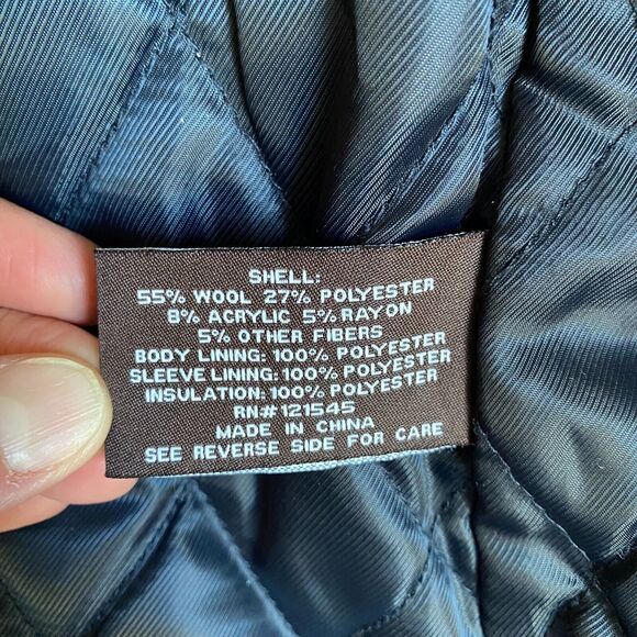 Michael Kors Field Truck Wool Jacket Coat Men's L Black Quilted Lined Minimalist - Picture 3 of 12